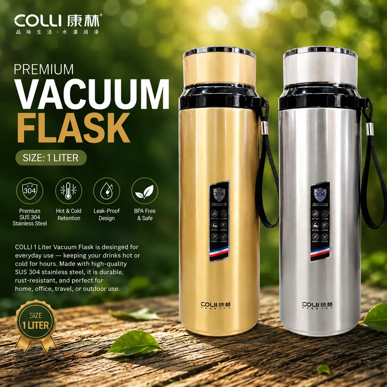 COLII Vacuum Flask 1 Liter