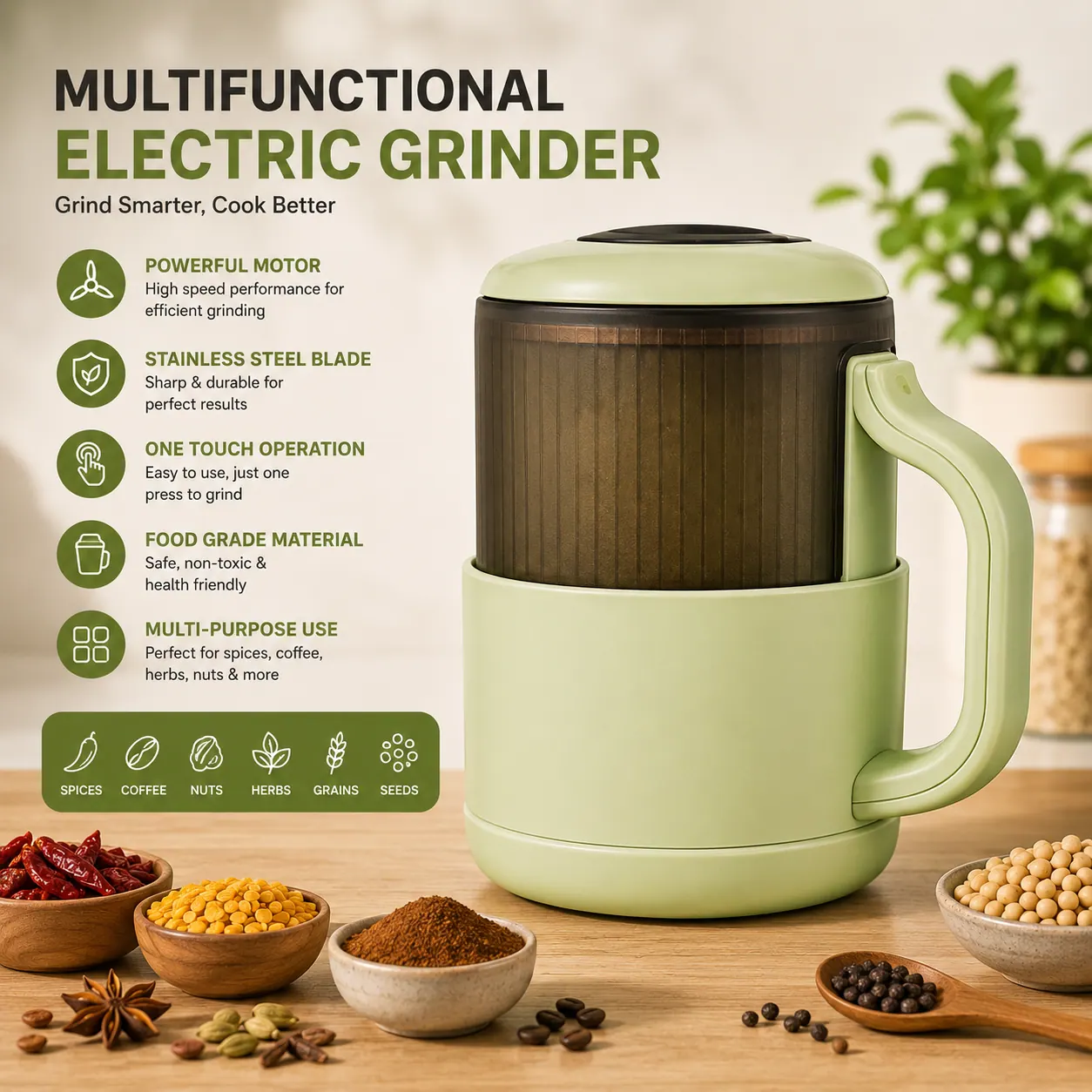 Multifunctional Electric Grinder