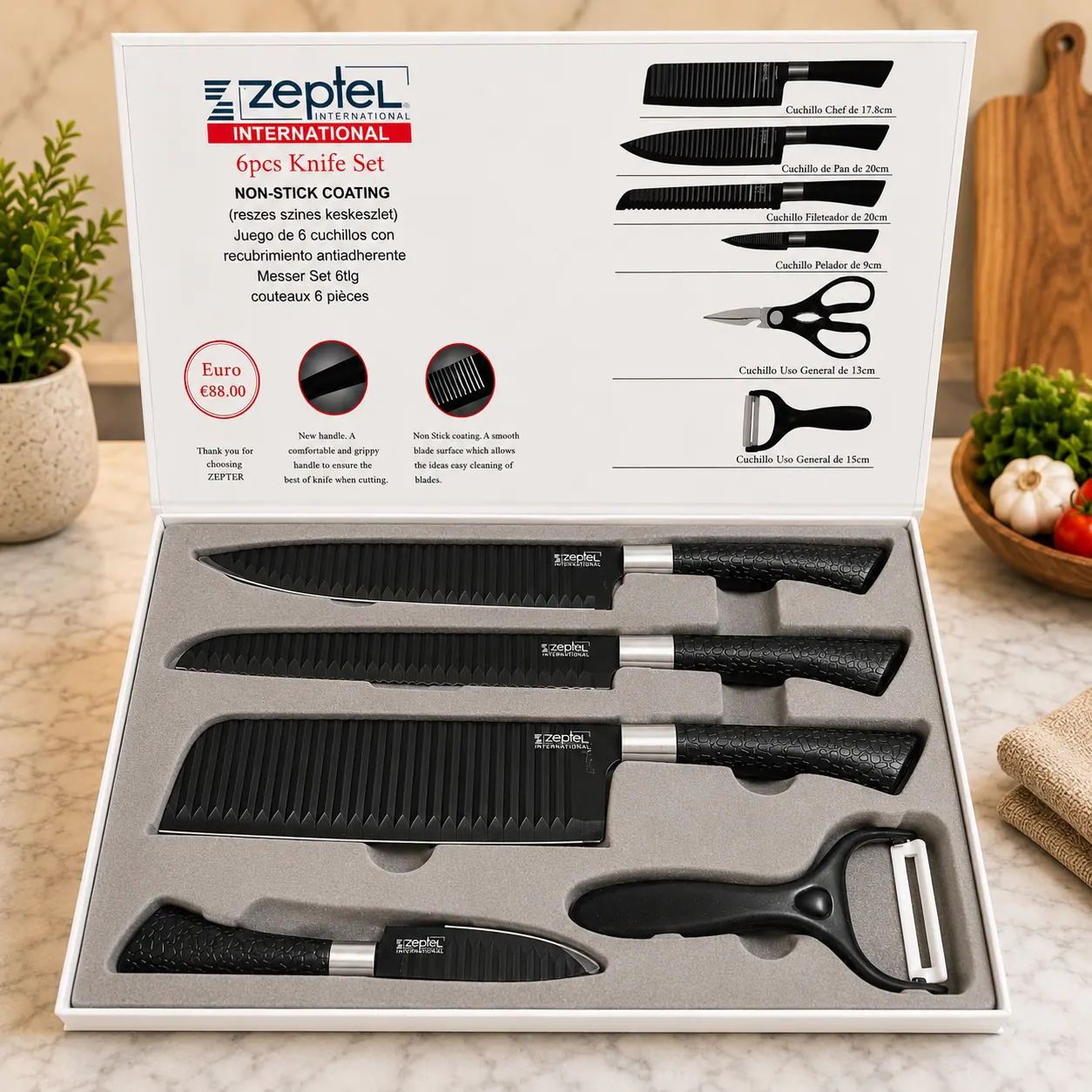 Zeptel 6pcs Knife Set